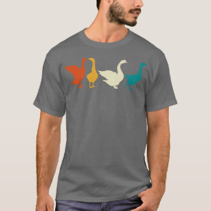 Boerderij Bird Farmer Dierenvriend Geese Retro Goo T-shirt