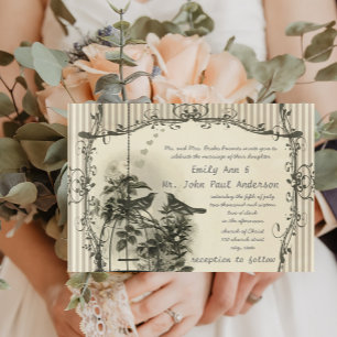  boerderij Birdcage Lovebird Wedding Kaart