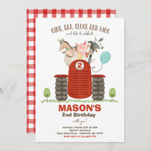 Boerderij Birthday Boy Old MacDonald Barnyard Part Kaart