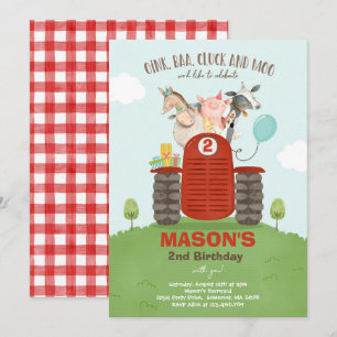 Boerderij Birthday Boy Old MacDonald Barnyard Part Kaart