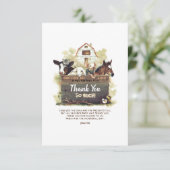 Boerderij Birthday Dank je wel Bedankkaart (Staand voorkant)