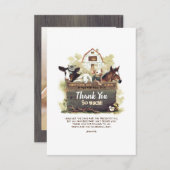 Boerderij Birthday Dank je wel Bedankkaart (Voorkant / Achterkant)