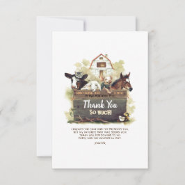 Boerderij Birthday Dank je wel Bedankkaart