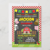 Boerderij Birthday Invitation / Barnyard Party Kaart (Voorkant)