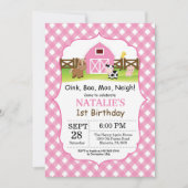 Boerderij Birthday Invitation Barnyard Party Kaart (Voorkant)