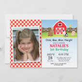 Boerderij Birthday Invitation Barnyard Party Kaart (Voorkant)