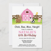 Boerderij Birthday Invitation Barnyard Party Kaart (Voorkant)