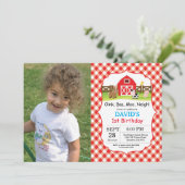 Boerderij Birthday Invitation Barnyard Party Kaart (Staand voorkant)