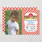 Boerderij Birthday Invitation Barnyard Party Kaart (Voorkant / Achterkant)