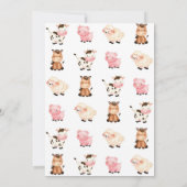 Boerderij Birthday Invitation, Boy Boerderij Invit Kaart (Achterkant)