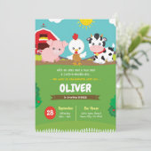 Boerderij Birthday Invitation Ranch Party Kaart (Staand voorkant)