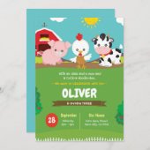 Boerderij Birthday Invitation Ranch Party Kaart (Voorkant / Achterkant)