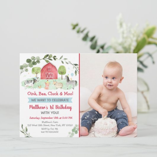 Boerderij Birthday Kaart (Staand voorkant)