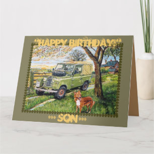 "BOERDERIJ"~Birthday-kaart voor zoon Kaart
