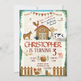 Boerderij Birthday kinder barntuin Kaart