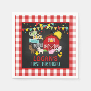Boerderij Birthday Napkin Servet