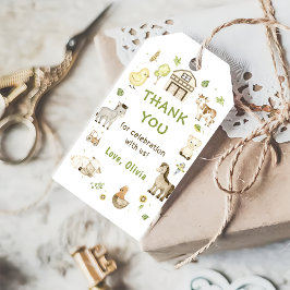 Boerderij Birthday Party Dank je cadeau Labels Cadeaulabel