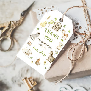 Boerderij Birthday Party Dank je cadeau Labels Cadeaulabel