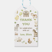 Boerderij Birthday Party Dank je cadeau Labels Cadeaulabel (Voorkant)