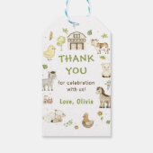 Boerderij Birthday Party Dank je cadeau Labels Cadeaulabel (Achterkant)