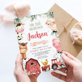 Boerderij Birthday Party Invitation Kaart