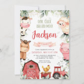 Boerderij Birthday Party Invitation Kaart (Voorkant)