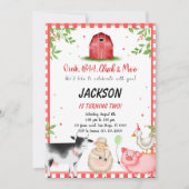 Boerderij Birthday Party Kaart (Voorkant)