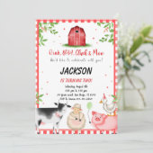 Boerderij Birthday Party Kaart (Staand voorkant)