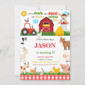 Boerderij Birthday Party Kaart (Voorkant)