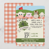 Boerderij Birthday Uitnodiging (Voorkant / Achterkant)