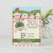 Boerderij Birthday Uitnodiging (Staand voorkant)