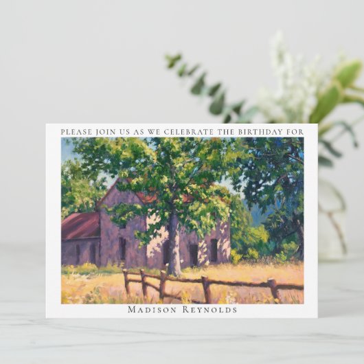 Boerderij Birthday Uitnodiging (Staand voorkant)