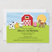 Boerderij Birthday Uitnodiging (Voorkant)