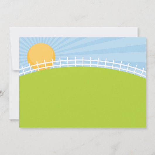 Boerderij Birthday Uitnodiging (Achterkant)