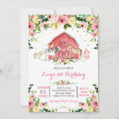 boerderij Birthday Uitnodiging, boerderij verjaard Kaart (Voorkant)