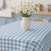 Boerderij Blauw en White Gingham Tafelkleed