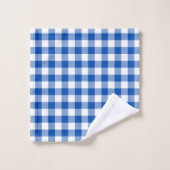 Boerderij Blauw en Wit Gingham Plaid Bad Handdoek (Wasdoekje)