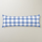Boerderij Blauw Rustiek Gingham Rut Karo Lichaamskussen (Voorkant)