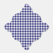 Boerderij blauw-wit geruit gingham patroon bedankdoosjes (Uitgevouwen)