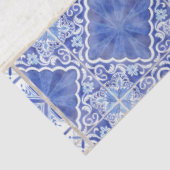 Boerderij Blauw Wit Geschilderde Tegel Hout Decoup Tissuepapier (Detail)