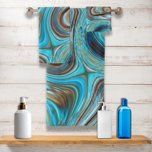 boerderij blauwgroen blauw Woodgrain turquoise swi Bad Handdoek