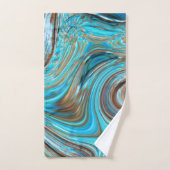 boerderij blauwgroen blauw Woodgrain turquoise swi Bad Handdoek (Handdoek)