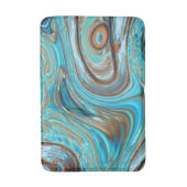 boerderij blauwgroen blauw Woodgrain turquoise swi Badmat (Voorkant Verticaal)