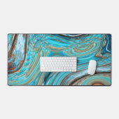 boerderij blauwgroen blauw Woodgrain turquoise swi Bureaumat (Keyboard & Muis)