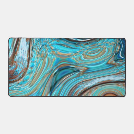 boerderij blauwgroen blauw Woodgrain turquoise swi Bureaumat (Voorkant)