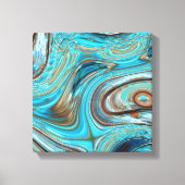 boerderij blauwgroen blauw Woodgrain turquoise swi Canvas Afdruk (Voorkant)