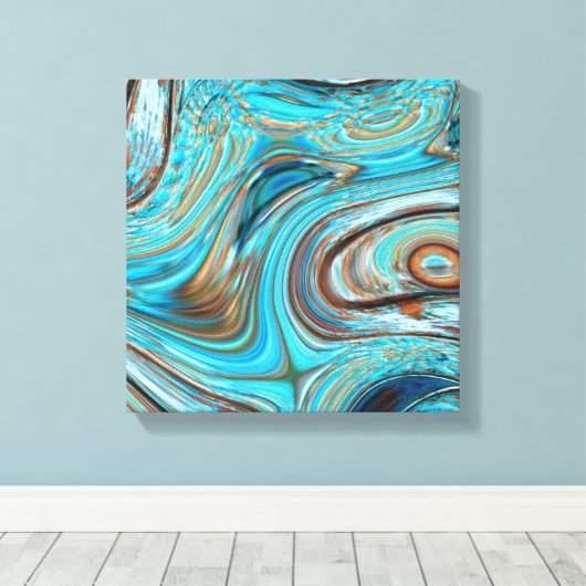 boerderij blauwgroen blauw Woodgrain turquoise swi Canvas Afdruk (Insitu (Houten vloer))