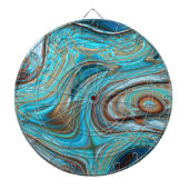 boerderij blauwgroen blauw Woodgrain turquoise swi Dartbord (Voorkant)