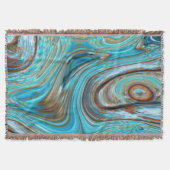 boerderij blauwgroen blauw Woodgrain turquoise swi Deken (Voorkant)