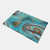 boerderij blauwgroen blauw Woodgrain turquoise swi Deurmat (Schuin)